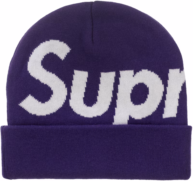 Supreme Big Logo Beanie (FW25) Purple