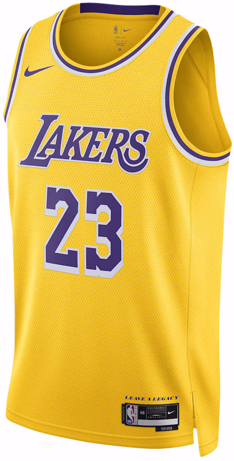 Nike NBA Los Angeles Lakers Icon Edition LeBron James 2022/23 Jersey Amarillo