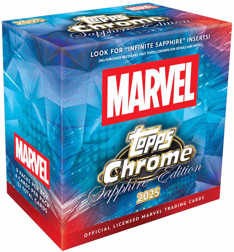 2025 Topps Chrome Marvel Sapphire Edition Hobby Box