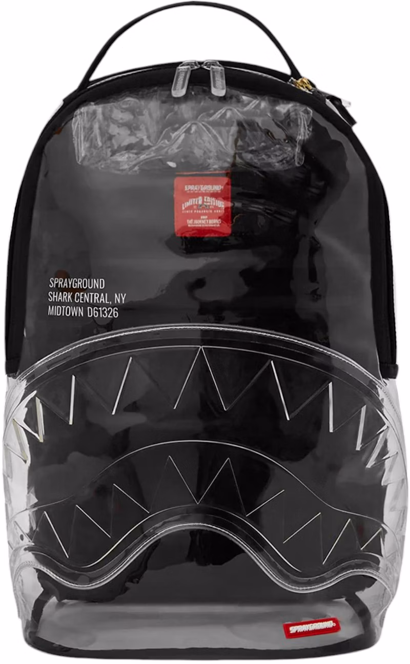 Sprayground Clear Shark Central Backpack Black/Clear