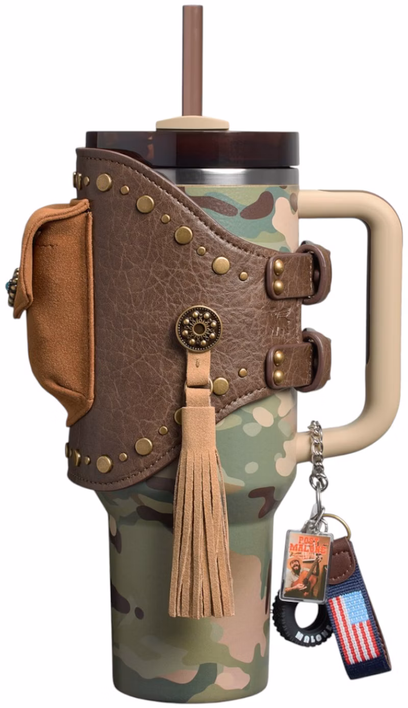 Stanley x The Post Malone Flowstate Quencher 40oz Tumbler With Pouch Belt Post Malone MultiCam