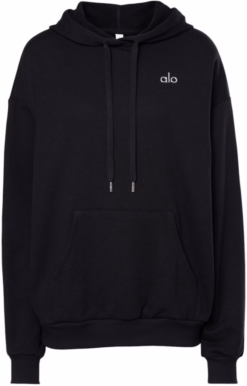 Alo Yoga Accolade Cotton-Blend Hoodie Black