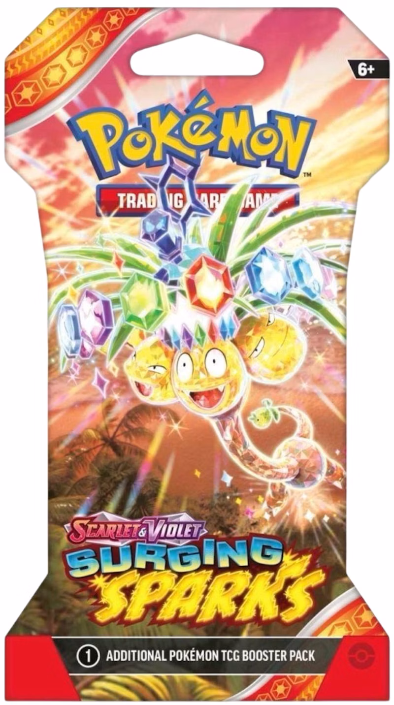 2025 Pokémon Scarlet & Violet Surging Sparks Alolan Exeggutor Sleeved Booster Pack