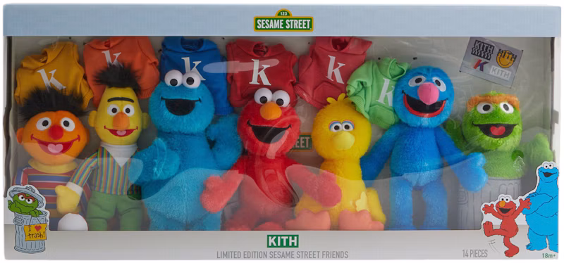 Kith x Sesame Street Plush Set Multi