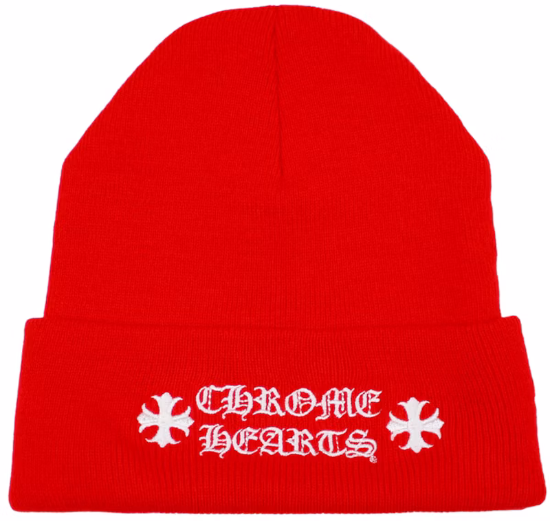 Chrome Hearts Logo Beanie Red