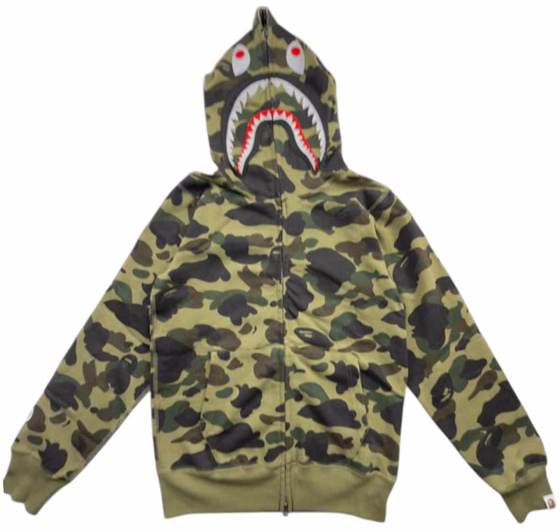 BAPE 1st Camo Shark Full Zip Hoodie (FW23) Green