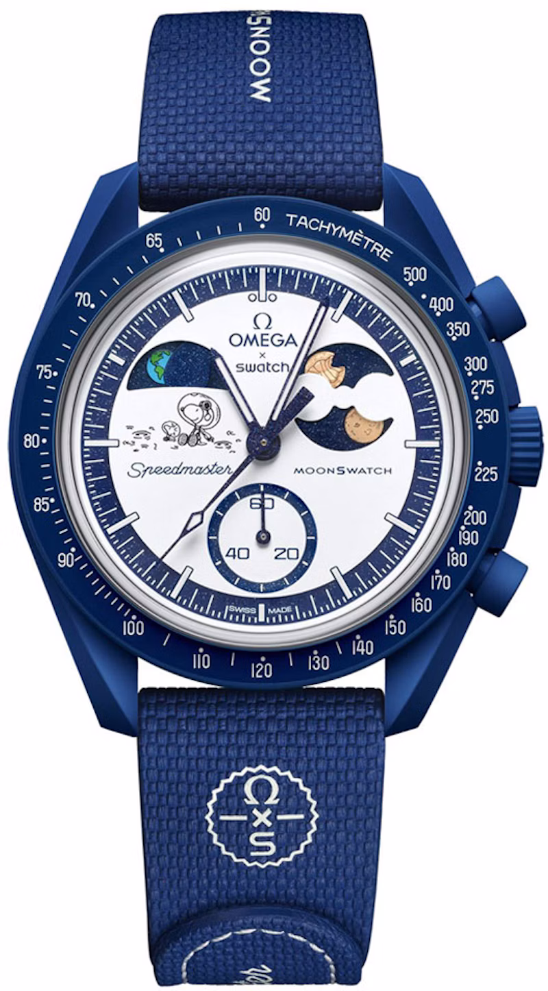 Swatch x Omega Bioceramic Moonswatch Mission To Earthphase Snoopy Gold (Beaver Moon) SO33N704L