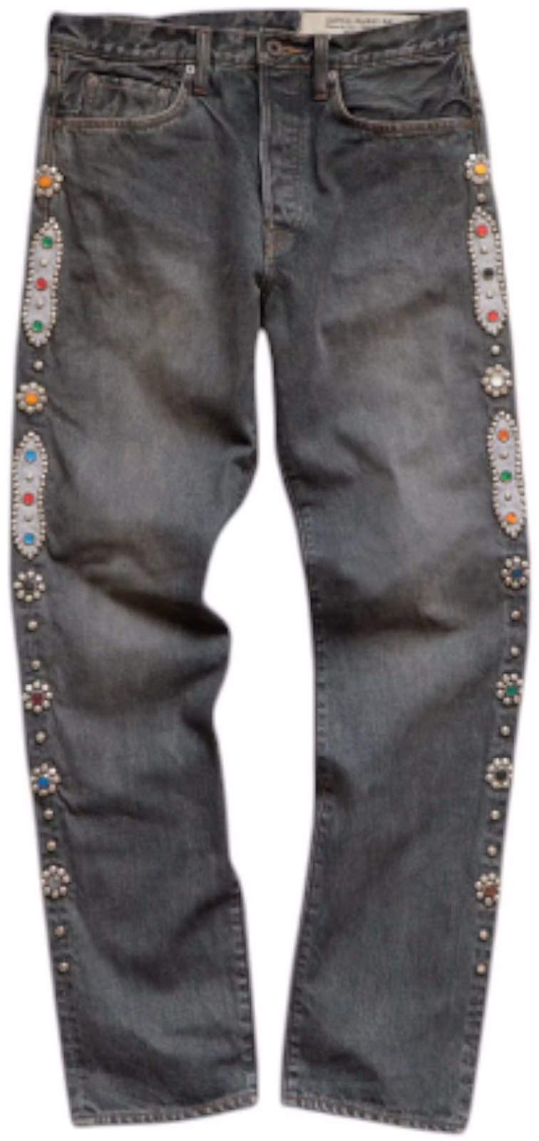 Kapital 14 Oz Denim 5P Monkey Cisco Gemstone Pants Black