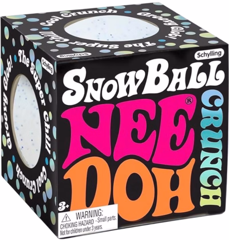 NeeDoh Snowball Crunch Squishy Fidget Toy White