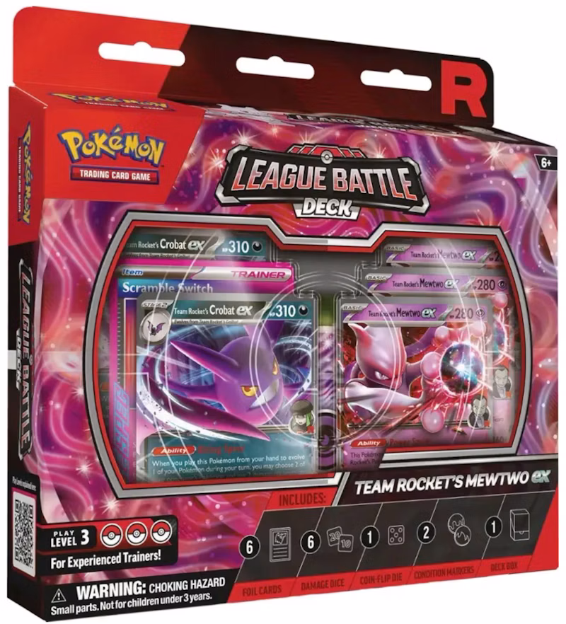 2025 Pokémon Team Rocket Mewtwo ex League Battle Deck Box