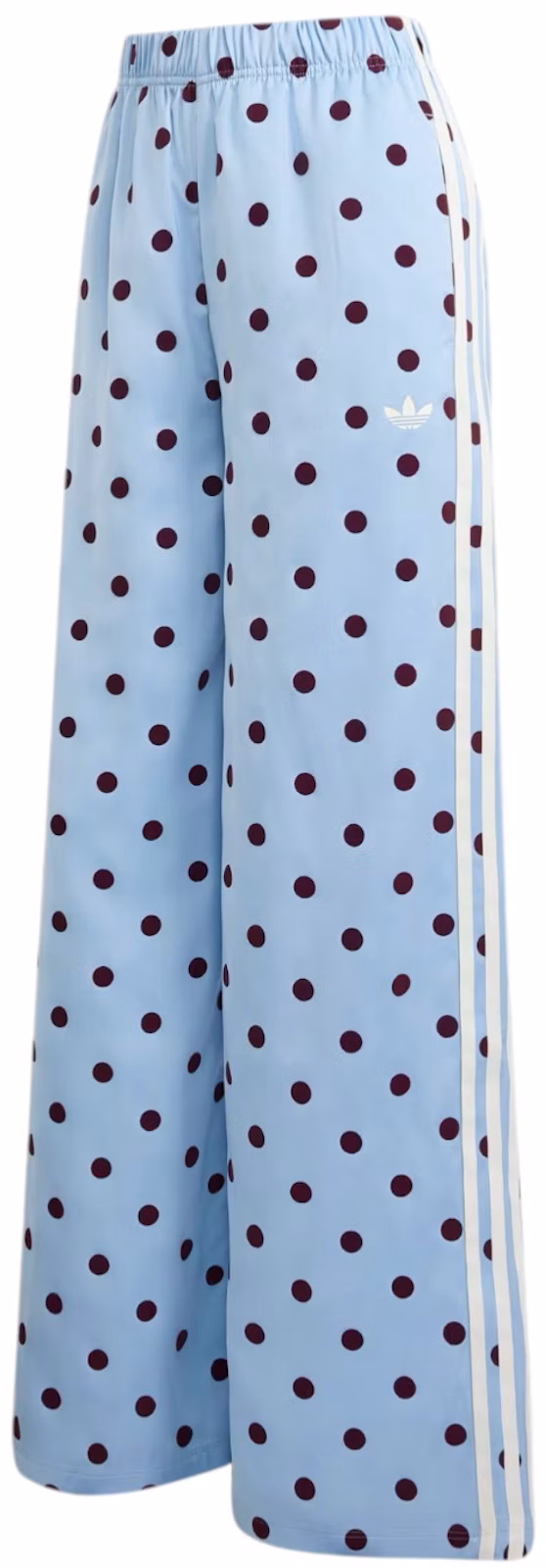 adidas Women's Satin Polka Dots Wide Leg Pant Clear Sky