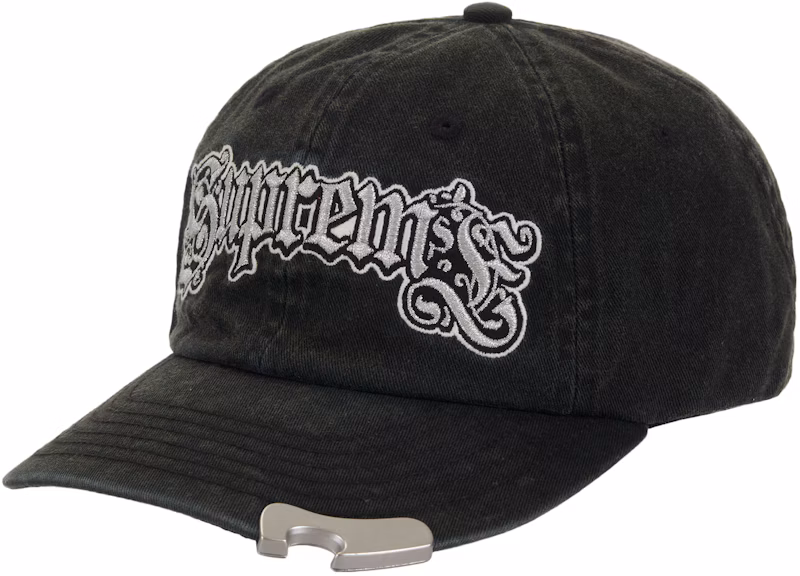 Supreme Bottle Opener 6-Panel Hat Black