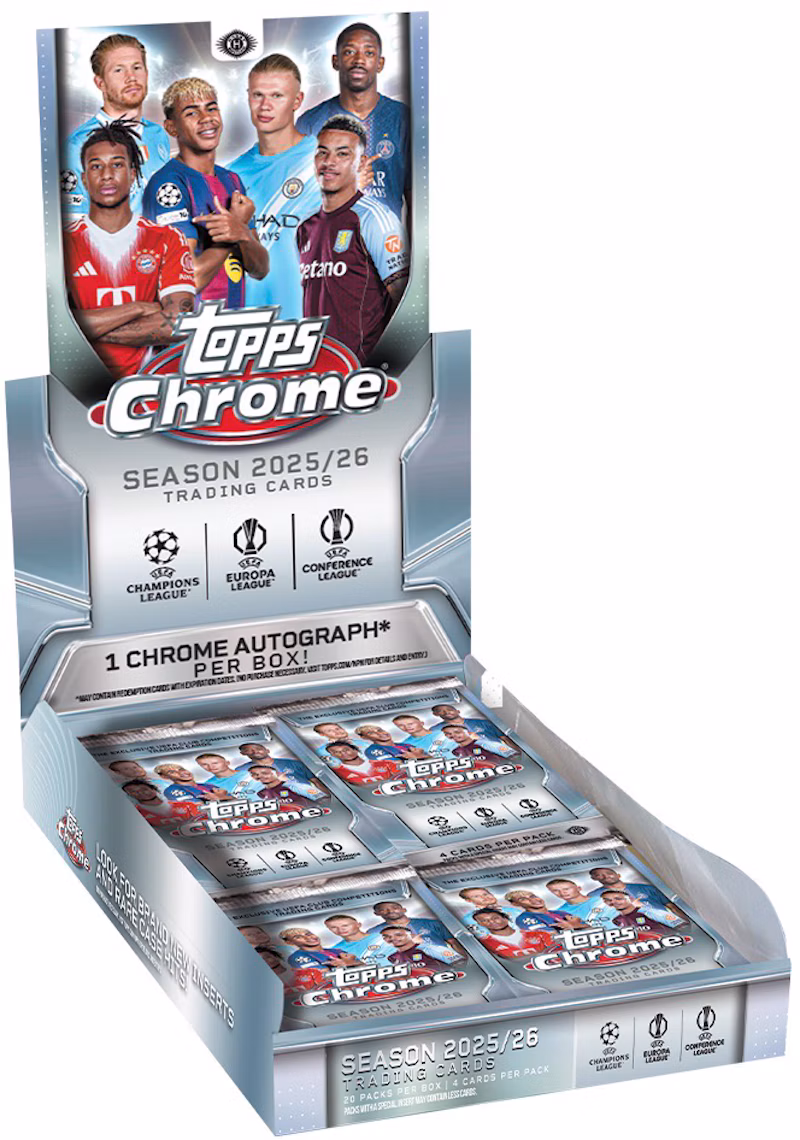2025/26 Topps Chrome UEFA Club Competitions Hobby Box