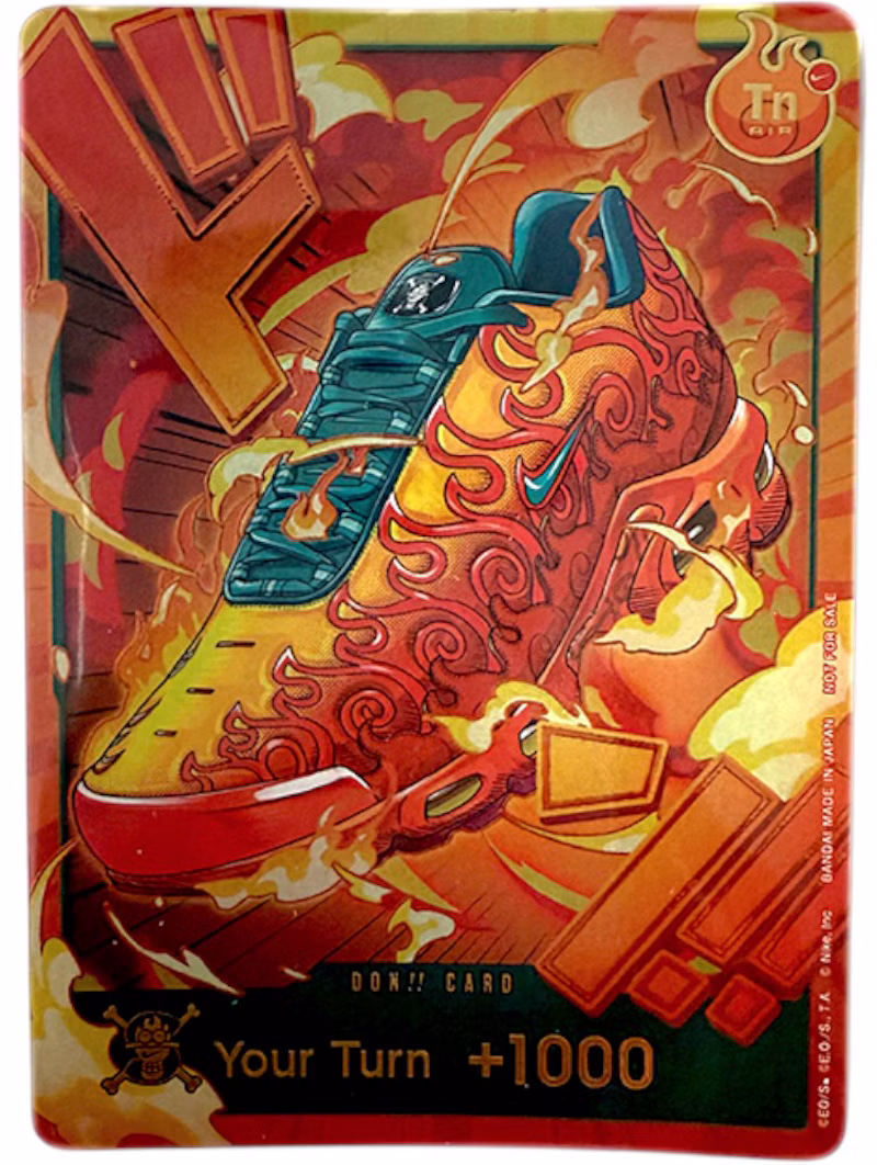 2026 One Piece x Nike Air Max Plus Flame Flame DON!! Promo Card (English) Ungraded