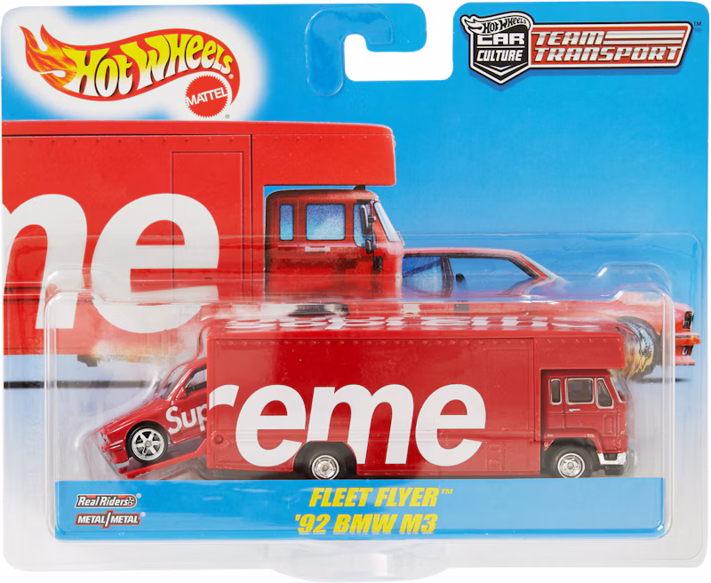Supreme Hot Wheels Fleet Flyer + 1992 BMW M3 Red