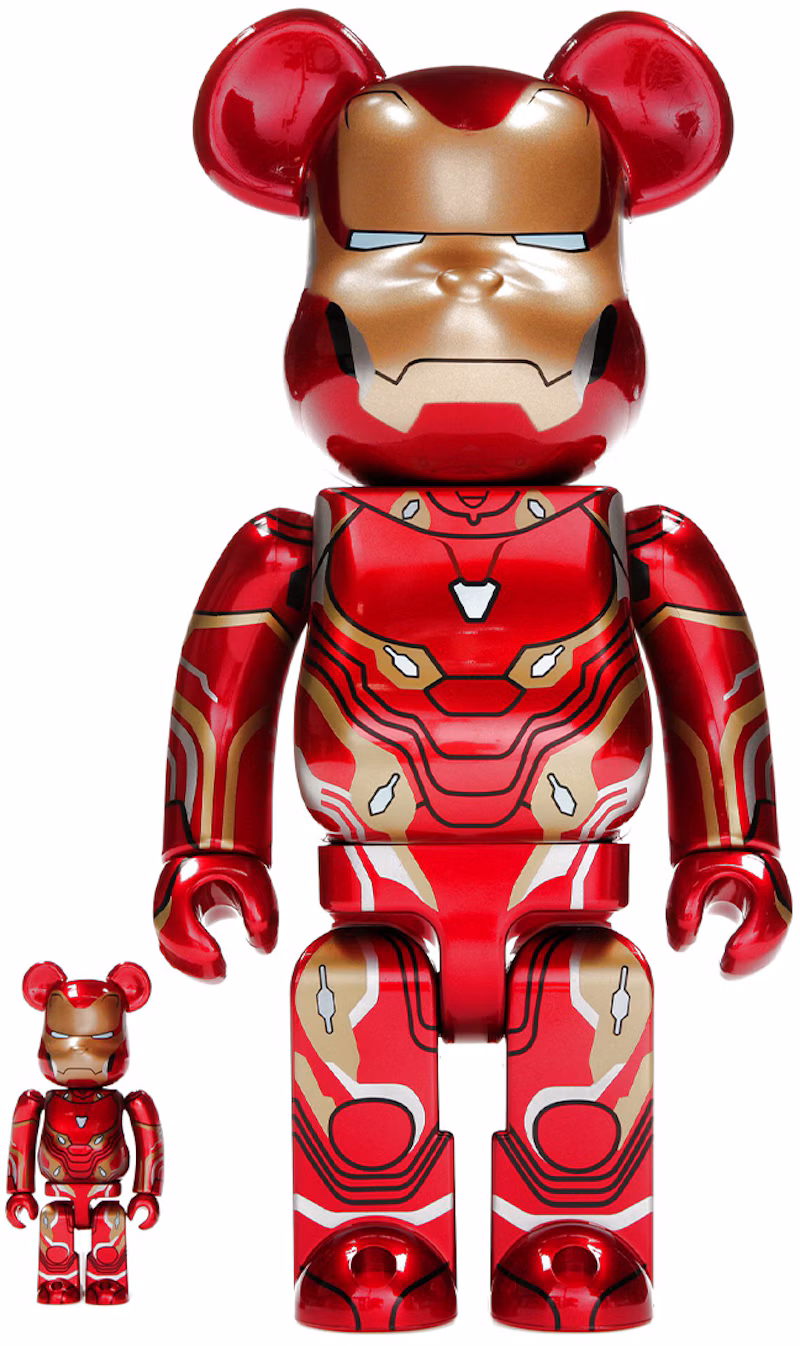 Bearbrick x Marvel Iron Man Mark 50 100% & 400% Set