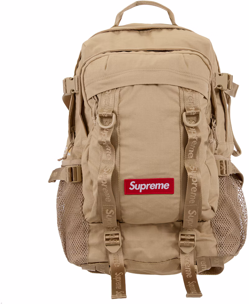Supreme Logo Backpack (SS26) Tan