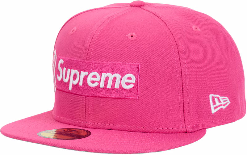 Supreme x New Era Breast Cancer Awareness Box Logo Fitted Hat Pink