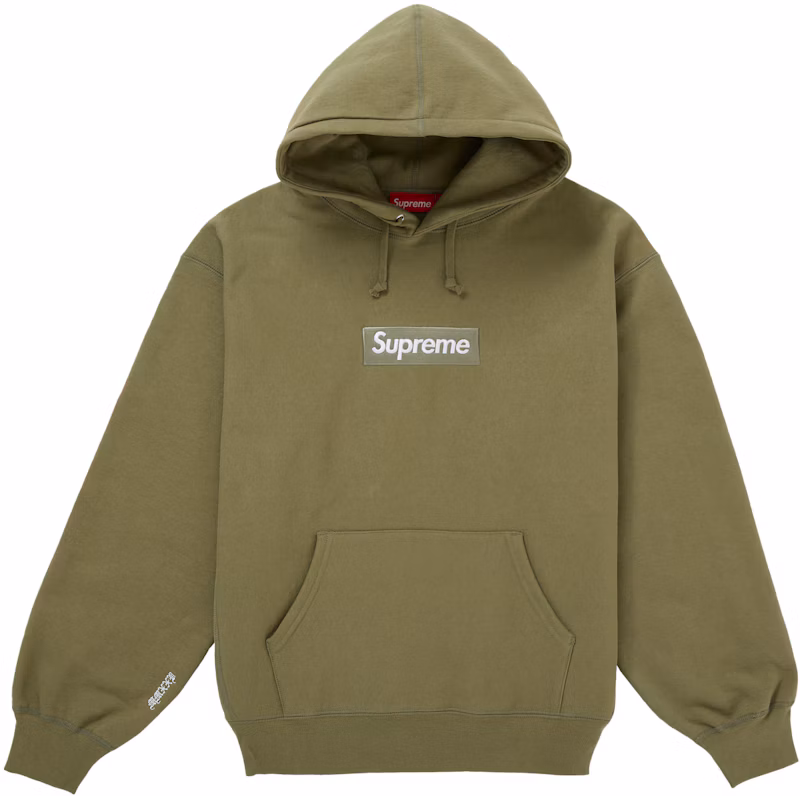 Supreme Box Logo Hooded Sweatshirt (FW25) Light Olive