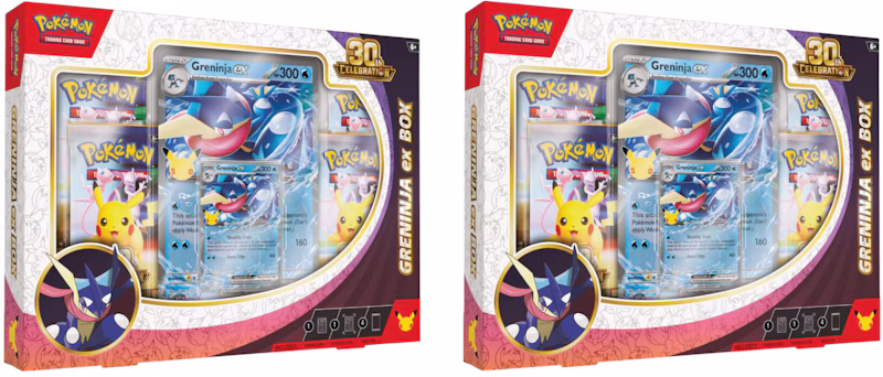 2026 Pokémon Mega Evolution 30th Celebration Greninja ex Box 2x Lot