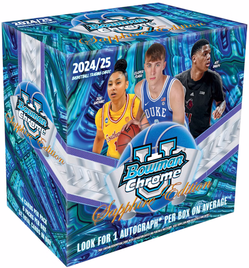 2024/25 Bowman University Chrome Sapphire Basketball Hobby Box