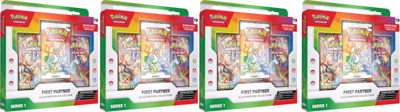 2026 Pokémon First Partner Illustration Collection Series 1 Box 4x Lot