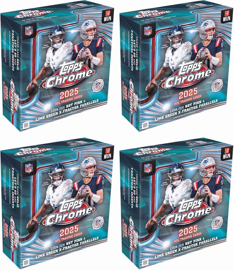 2025 Topps Chrome Football Mega Box 4x Lot