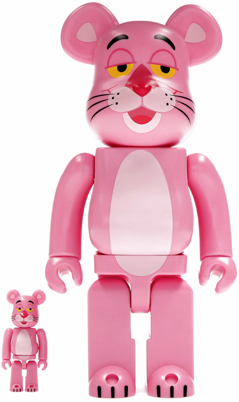 Bearbrick Pink Panther 100% & 400% Set