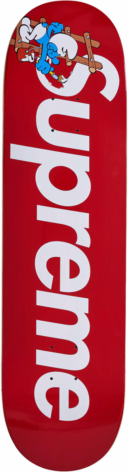 Supreme Smurfs Skateboard Red