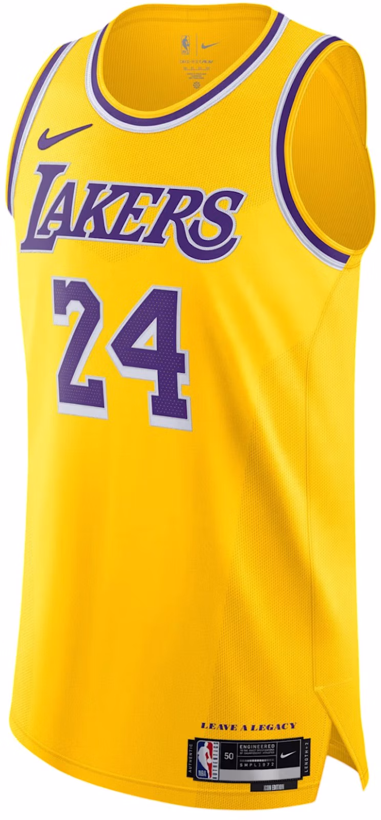 Nike LA Lakers Kobe Bryant #24 Leave A Legacy Jersey Yellow