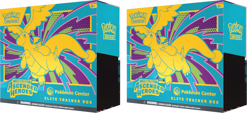 2026 Pokémon Mega Evolution Ascended Heroes Pokemon Center Elite Trainer Box 2x Lot