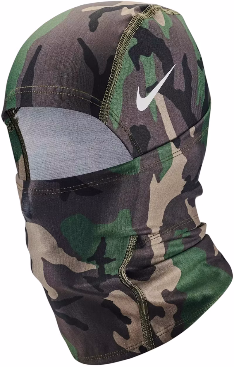 Nike Pro Hyperwarm Hood Medium Olive/White