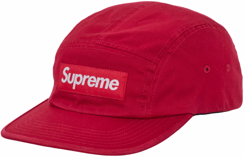 Supreme Washed Chino Twill Camp Cap (FW26) Red