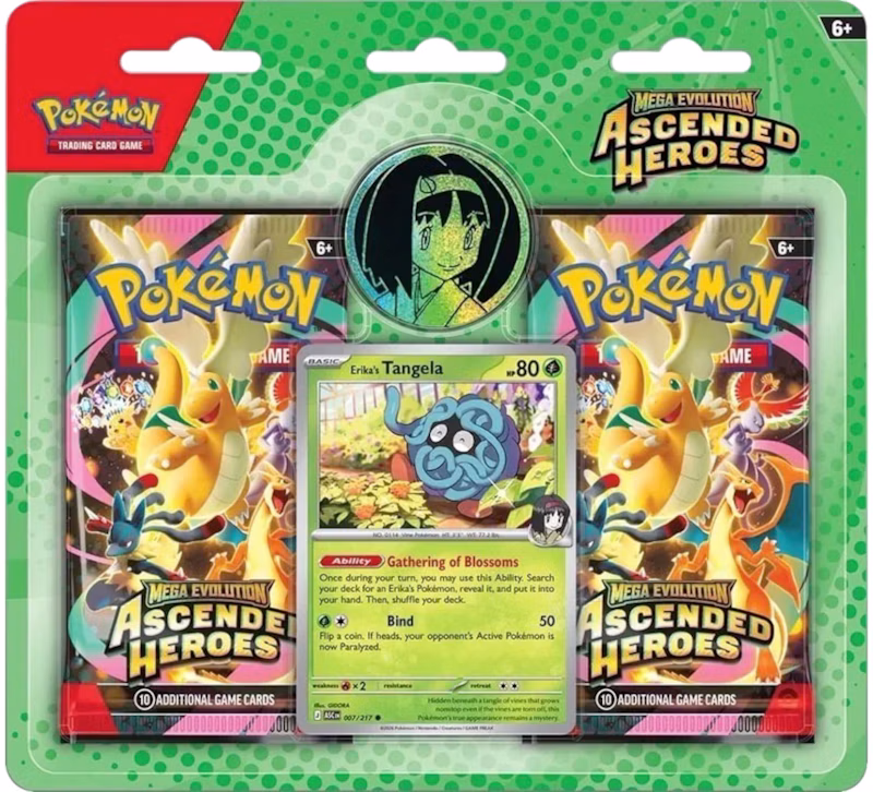 2026 Pokémon Mega Evolution Ascended Heroes Erika's Tangela Blister Pack