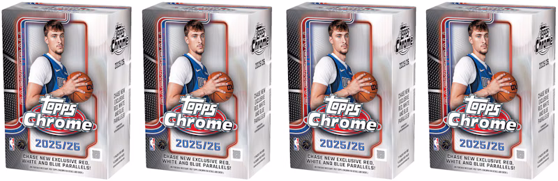 2025-26 Topps Chrome Basketball Value Box 4x Lot