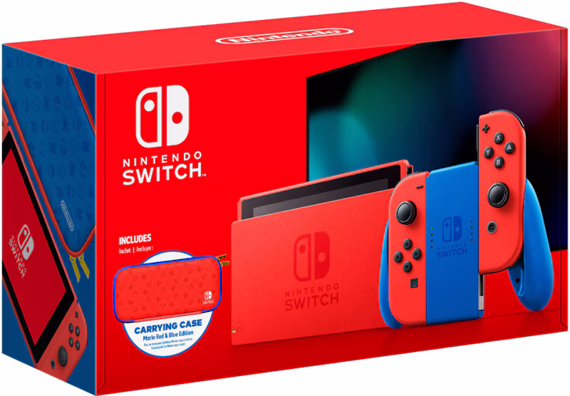 Nintendo Switch Mario Red & Blue Edition Console HADSRAAAF Red/Blue