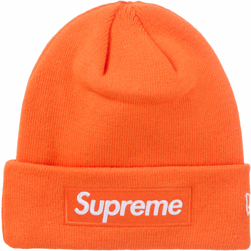 Supreme New Era Box Logo Beanie (FW24) Dark Orange