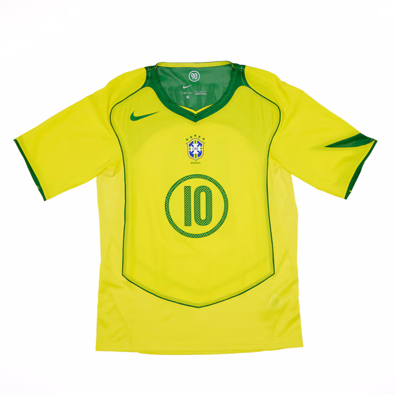 Nike Total 90 Brazil Ronaldinho 2004 Reissue Jersey Opti Yellow/Apple Green
