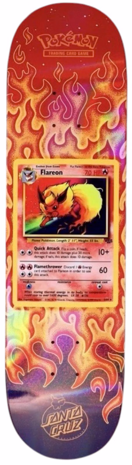 Santa Cruz Skateboards X Pokemon 2026 Skateboard Deck - Flareon Edition