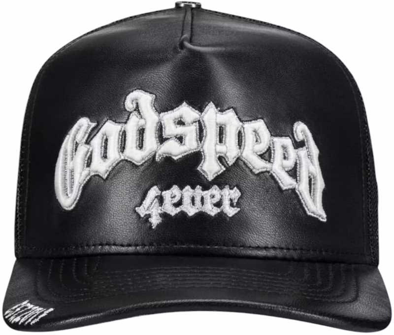 Godspeed GS Forever Premium Leather Trucker Hat Black