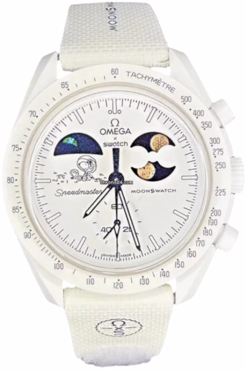 Swatch x Omega Bioceramic Mission To Earthphase Moonshine Gold "Cold Moon" SO33W701L