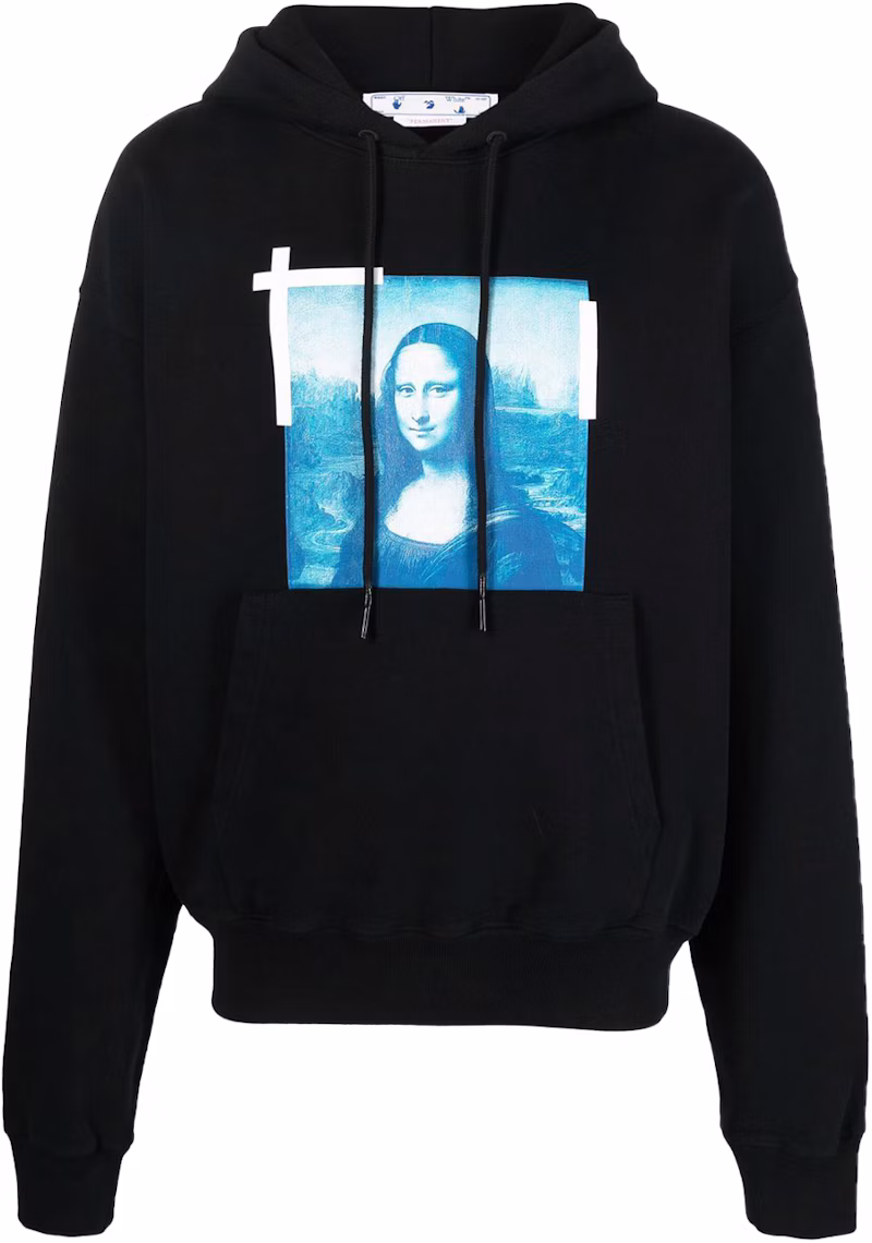 OFF-WHITE Taped Mona Lisa Over Hoodie Black/Blue/White