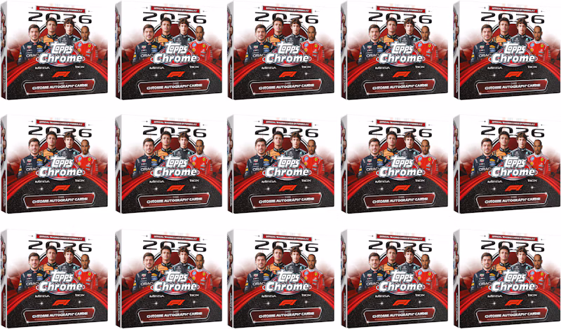 2026 Topps Chrome Formula 1 Mega Box 15x Lot