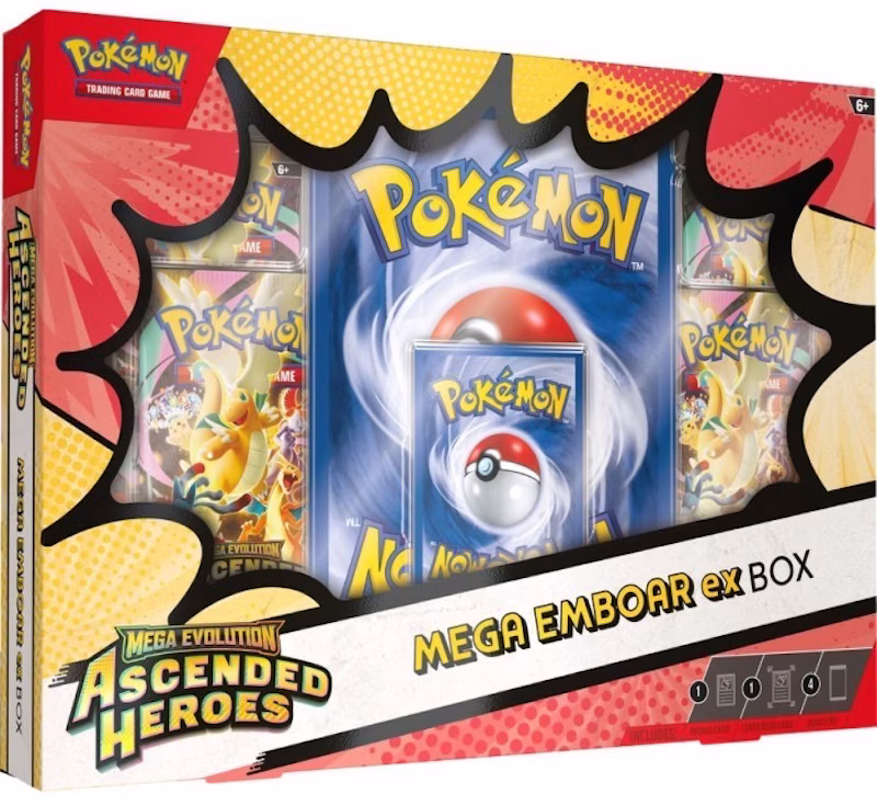 2026 Pokemon Mega Evolution Ascended Heroes Mega Emboar ex Box
