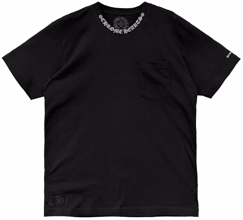 Chrome Hearts Short Sleeve Pocket Crew T-shirt Black