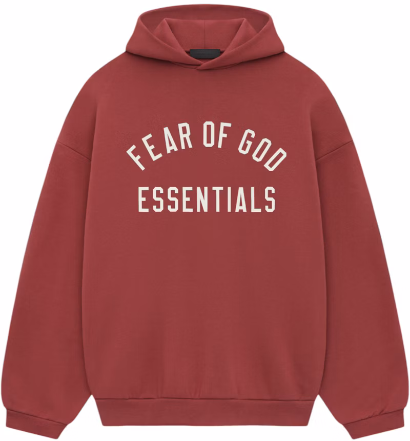 Fear of God Essentials Fleece Hoodie Crimson