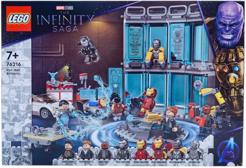 LEGO Marvel Studios Infinity Saga Iron Man Armory Set 76216