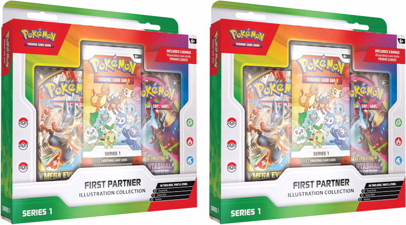 2026 Pokémon First Partner Illustration Collection Series 1 Box 2x Lot