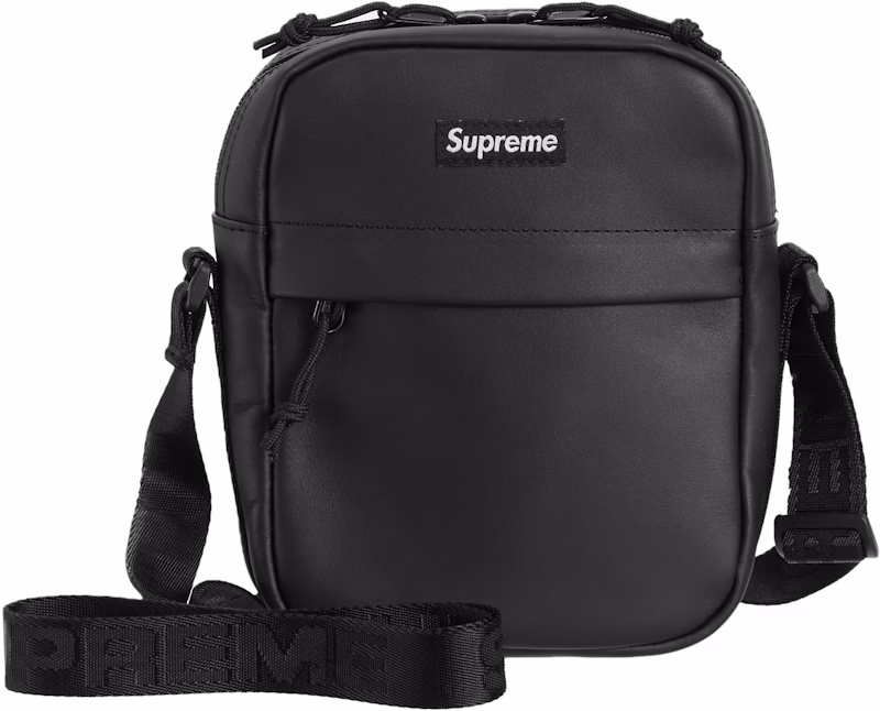 Supreme Leather Shoulder Bag Black