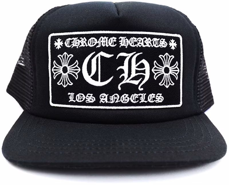 Chrome Hearts CH Los Angeles Trucker Hat Black/Black